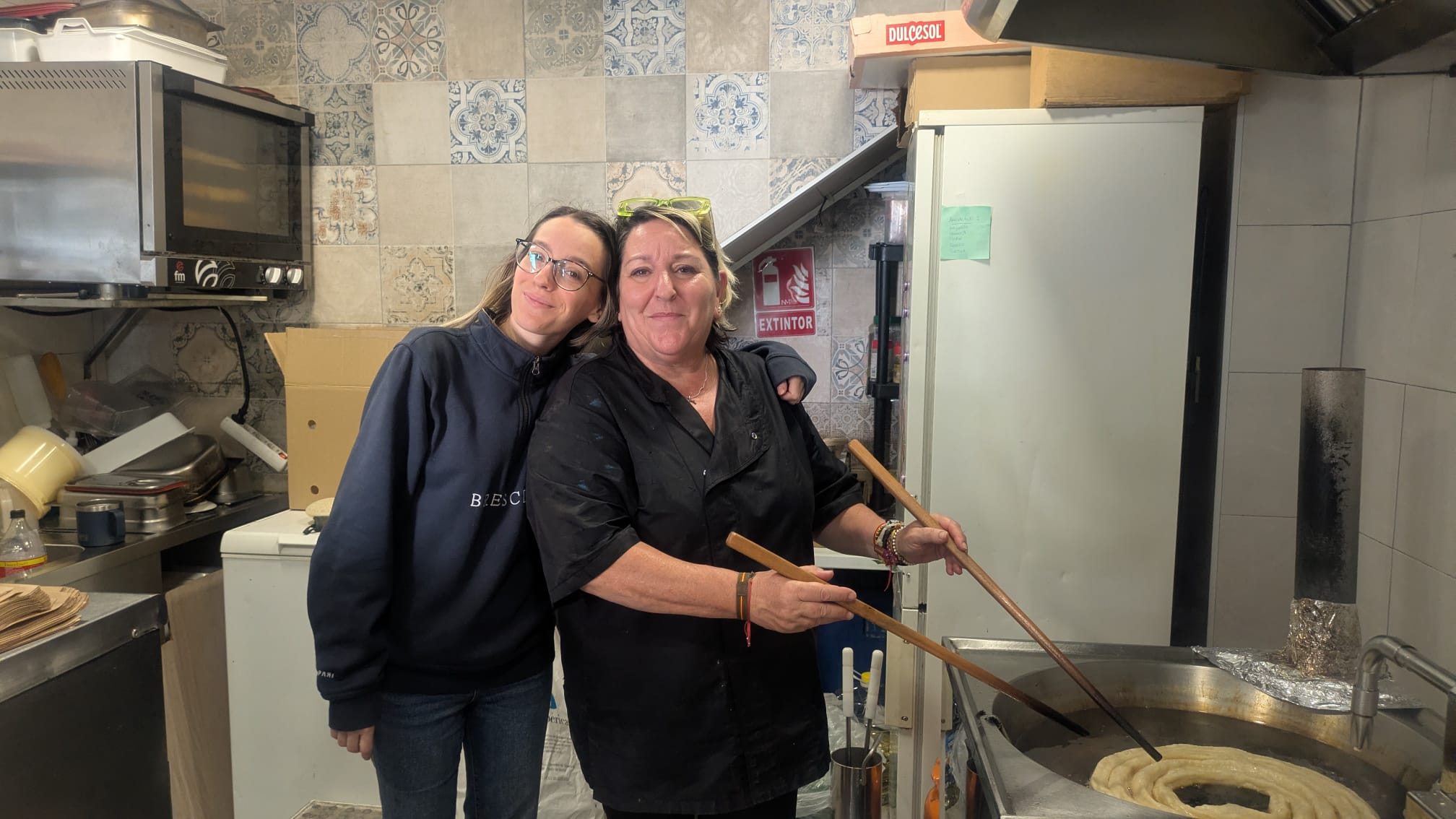 Mercedes en la cocina